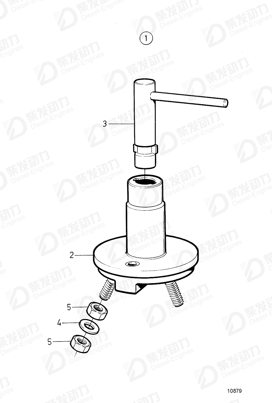 VOLVO Cock handle 1140427 Drawing